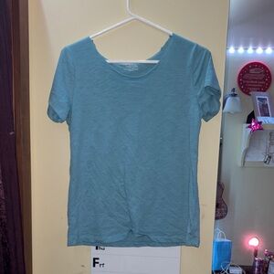 Time and Tru Light Blue Short Sleeve Tee